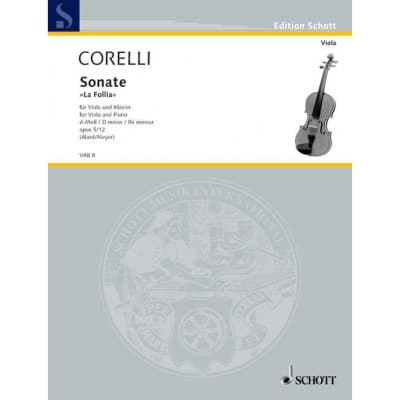 CORELLI ARCANGELO - SONATA D MINOR OP. 5/12 - VIOLA AND PIANO