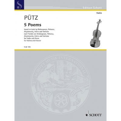 PÜTZ - 5 POÈMES - VIOLON ET PIANO