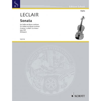  Leclair Jean-marie - Sonata In A Minor Op. 9/5 - Violin And Basso Continuo