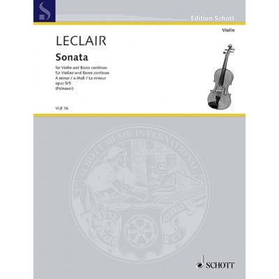 LECLAIR JEAN-MARIE - SONATA IN A MINOR OP. 9/5 - VIOLIN AND BASSO CONTINUO