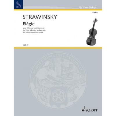 STRAVINSKY IGOR - ELEGY - VIOLIN OR VIOLA