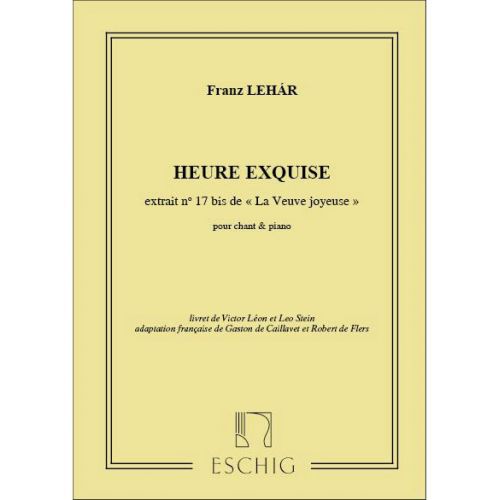 LEHAR F. - VEUVE JOYEUSE N 17B - VOIX SOPRANO/PIANO