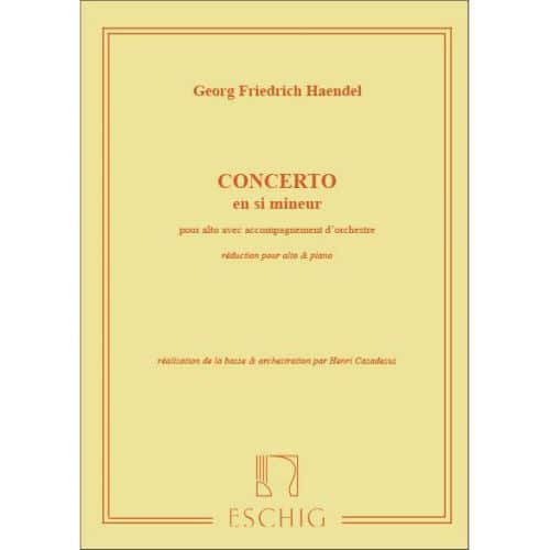 HAENDEL G.F. - CONCERTO EN SI MINEUR - ALTO ET PIANO