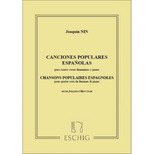 NIN J. - CHANSONS POPULAIRES ESPAGNOLES - CHOEUR