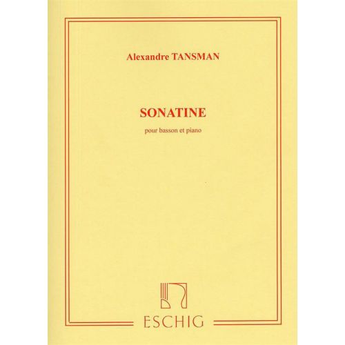 EDITION MAX ESCHIG TANSMAN - SONATINE - BASSON