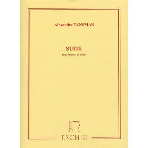 TANSMAN A. - SUITE - BASSON ET PIANO