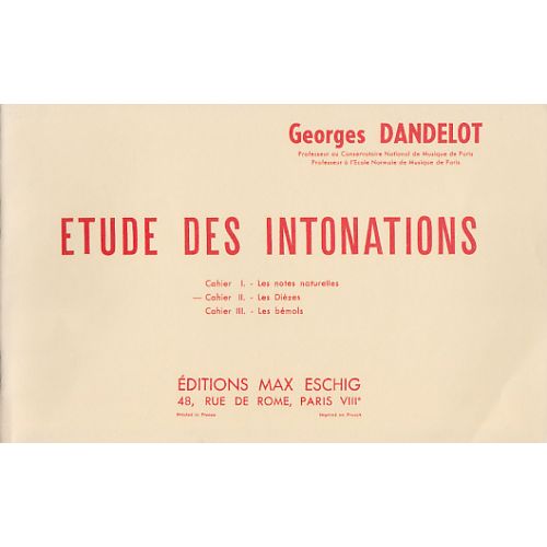 DANDELOT GEORGES - ETUDE DES INTONATIONS VOL.2