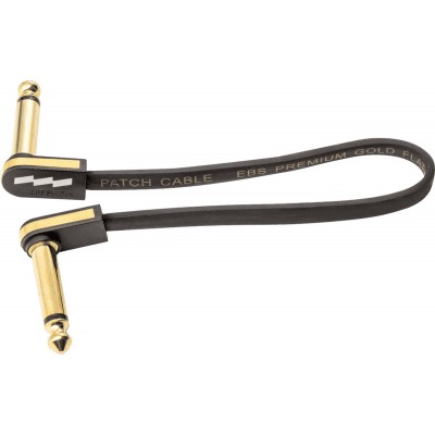 EBS Câble de Patch Guitare 18 CM Compact Or