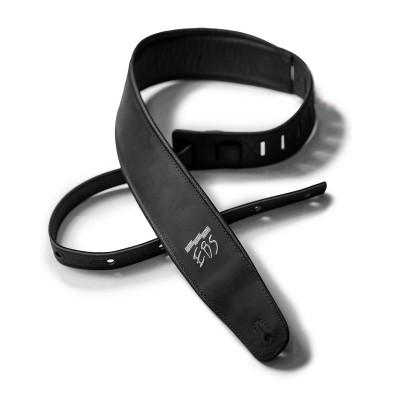 Sangle Cuir Smooth Black Mat