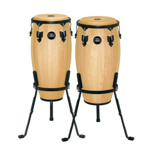 MEINL MHC555NT CONGAS SET HEADLINER 10 + 11 NATUREL + STAND