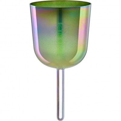 SONIC ENERGY ESOLCSB396 - Bol chantant en cristal Essence Solfeggio de 5,75" Ut 396 Hz, vert olive