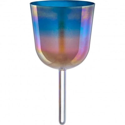 SONIC ENERGY 4.5" Essence Solfeggio Crystal Singing Bowl Mi 528 Hz, Sunrise Blue
