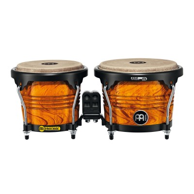 MARATHON DESIGNER SERIES (DE PATENT) FWB190 WOOD BONGO 6 3/4 MACHO AND 8 HEMBRA AMBER FLAME
