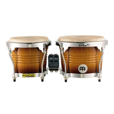 MEINL MARATHON EXCLUSIVE SERIES (DE PATENT) FWB200 WOOD BONGO 6 3/4 MACHO AND 8 HEMBRA GOLD AMBER SUNBUR