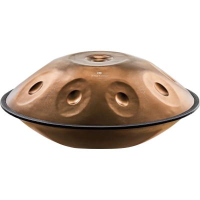 SONIC ENERGY Sensory Handpan, Stainless Steel, Bb2 Amara, 9 Notes, 432 Hz, Vintage copper, Engraved design