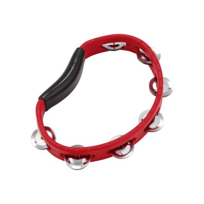 Tambourin Abs Demi Lune 1 Rangee Cymbales Rouge