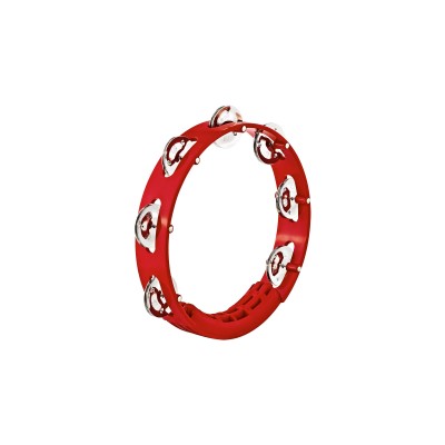 HTT8R Tambourin Abs Rouge 20CM 1 Rangee De Cymbalettes