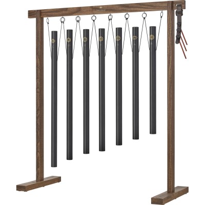 SBTSETCHA - Tube de bain sonore 7 pices Chakra Chime Set, 432 Hz, noir