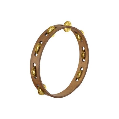 VINTAGE WOOD TAMBOURINES 1 ROW