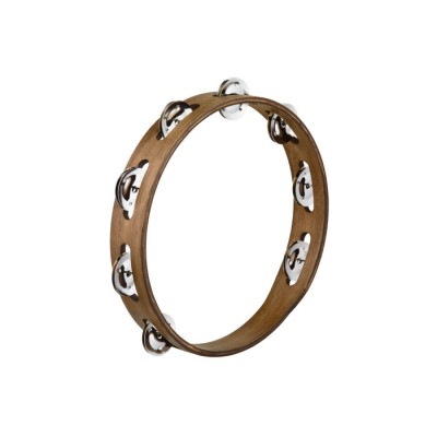 MEINL TRADITIONAL WOOD TAMBOURINES, STAINLESS STEEL JINGLES