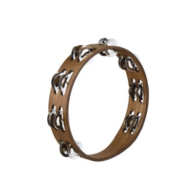 TRADITIONAL WOOD TAMBOURINES, STAINLESS STEEL JINGLES