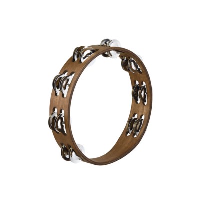 MEINL TRADITIONAL WOOD TAMBOURINES, STAINLESS STEEL JINGLES