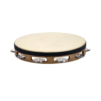 Meinl Tambourin Bois Avec Peau Brun Noye