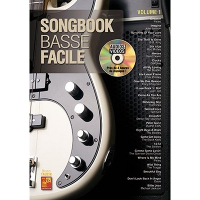 PLAY MUSIC PUBLISHING BRUNO TAUZIN - SONGBOOK BASSE FACILE VOLUME 1