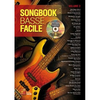 PLAY MUSIC PUBLISHING BRUNO TAUZIN - SONGBOOK BASSE FACILE VOLUME 2 