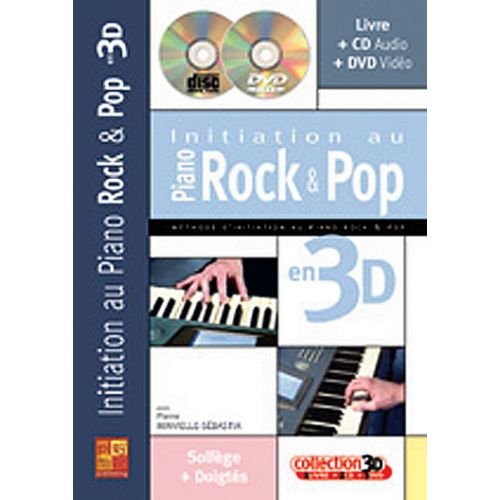 MINVIELLE-SEBASTIA - INITIATION AU PIANO ROCK & POP EN 3D CD + DVD
