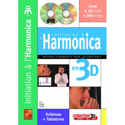 ZLAP GREG - INITIATION A L'HARMONICA EN 3D CD + DVD