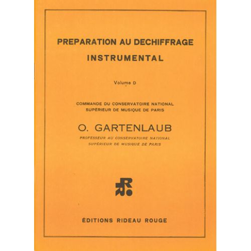 GARTENLAUB O. - PREPARATION AU DECHIFFRAGE VOL. D - FORMATION MUSICALE