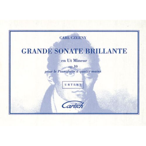 CARISCH CZERNY CARL - GRANDE SONATE BRILLANTE EN UT MINEUR OP.10 - PIANO 4 MAINS