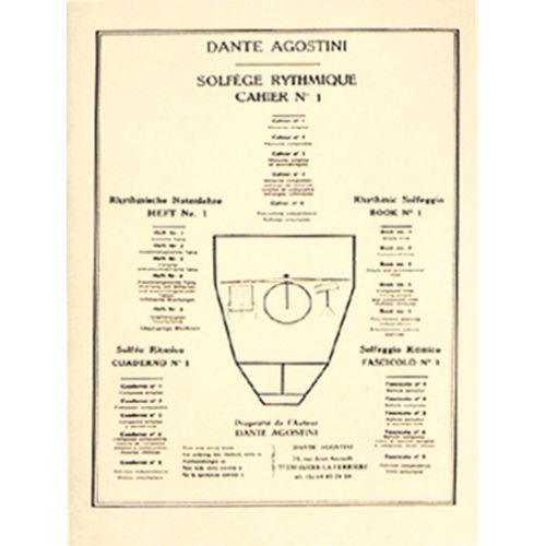 EDITIONS AGOSTINI AGOSTINI - SOLFEGE RYTHMIQUE VOL.1 : MESURES SIMPLES