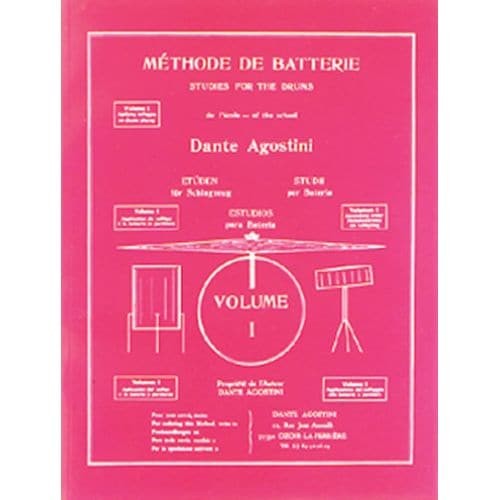 AGOSTINI - METHODE DE BATTERIE VOL.1 : SOLFEGE BATTERIE