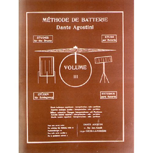 AGOSTINI - METHODE DE BATTERIE VOL.3 : TECHNIQUES SUPERIEURES