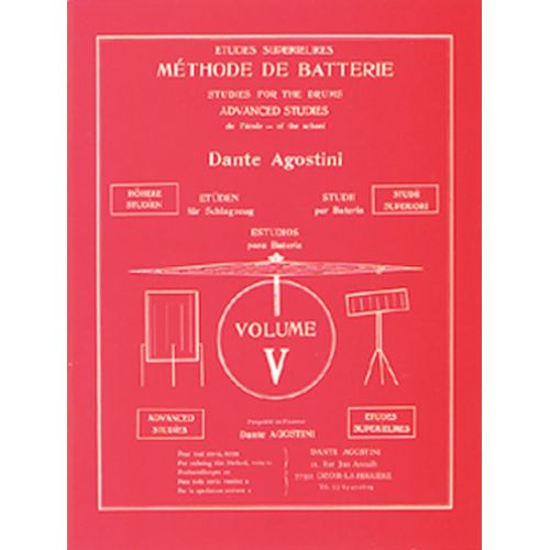 AGOSTINI - METHODE DE BATTERIE VOL.5 : ETUDES SUPERIEURES