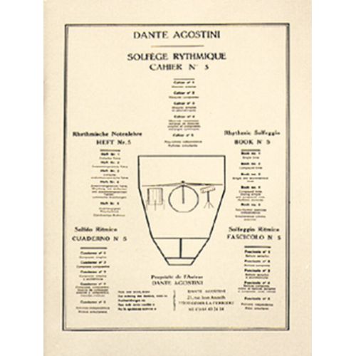 EDITIONS AGOSTINI Agostini - Solfege Rythmique Vol.5