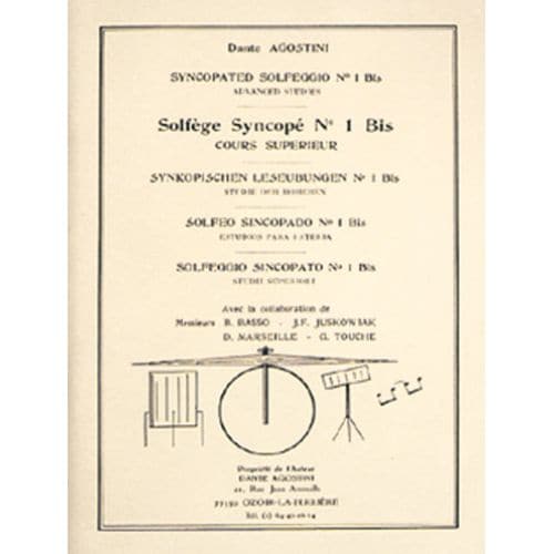 AGOSTINI - SOLFEGE SYNCOPE VOL. 1 BIS