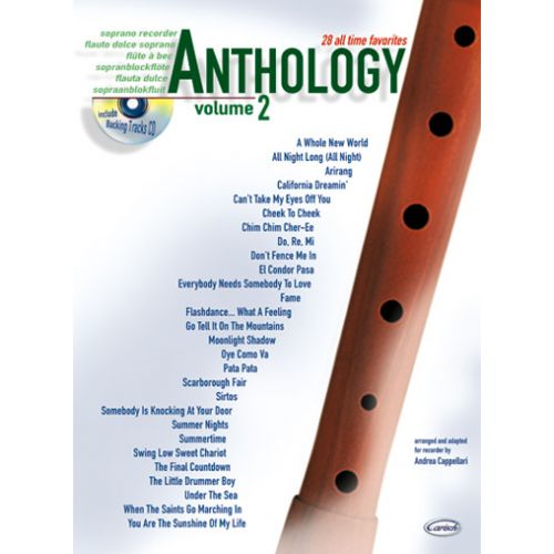 CARISCH CAPPELLARI ANDREA - ANTHOLOGY VOL.2 + CD, 28 ALL TIME FAVORITES - FLUTE A BEC SOPRANO