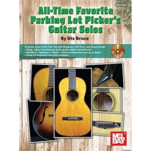 MEL BAY BRUCE ALL-TIME FAVORITE PARKING LOT PICKER'S GUITAR SOLOS + CD - GUITAR