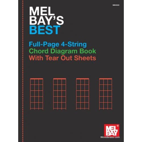 Mel Bay's Best Full-Page 4-String Chord Diagram Book