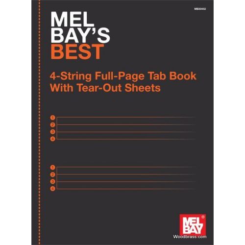 Mel Bay's Best 4-String Full-Page Tab Book With Tear-Out Sheets