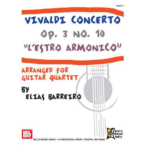 MEL BAY BARREIRO ELIAS - VIVALDI CONCERTO OP. 3 NO. 10 - L