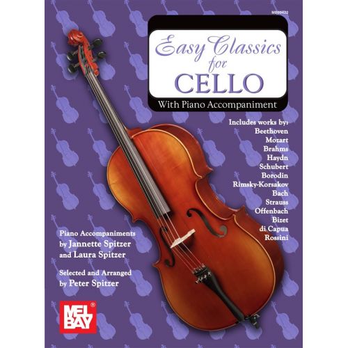 MEL BAY SPITZER PETER - EASY CLASSICS FOR CELLO - CELLO