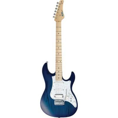 Fgn Guitars Eos-ash-m/sbbq Odyssey Expert Guitare Electrique Touche Erable Finition See-through Blue Burst Avec 