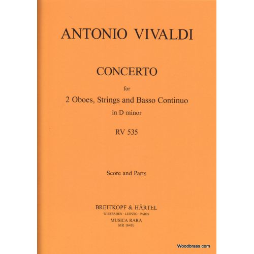 MUSICA RARA Vivaldi Onio - Concerto In D Rv 535 - 2 Oboe, Orchestra