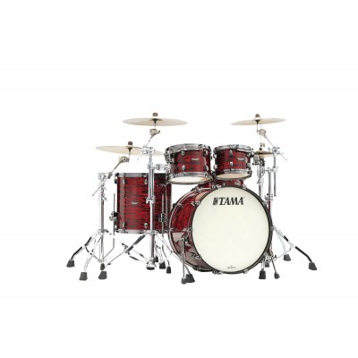 STARCLASSIC MAPLE STAGE 22 DRUM KIT, BLACK NICKEL SHELL HARDWARE RED OYSTER