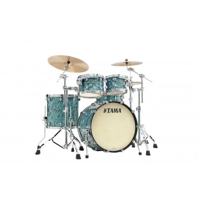 STARCLASSIC MAPLE STAGE 22 DRUM KIT, CHROME SHELL HARDWARE TURQUOISE PEARL