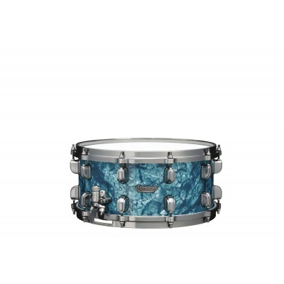 STARCLASSIC MAPLE 14X6.5 SNARE DRUM, SMOKED BLACK NICKEL SHELL HARDWARE TURQUOISE PEARL